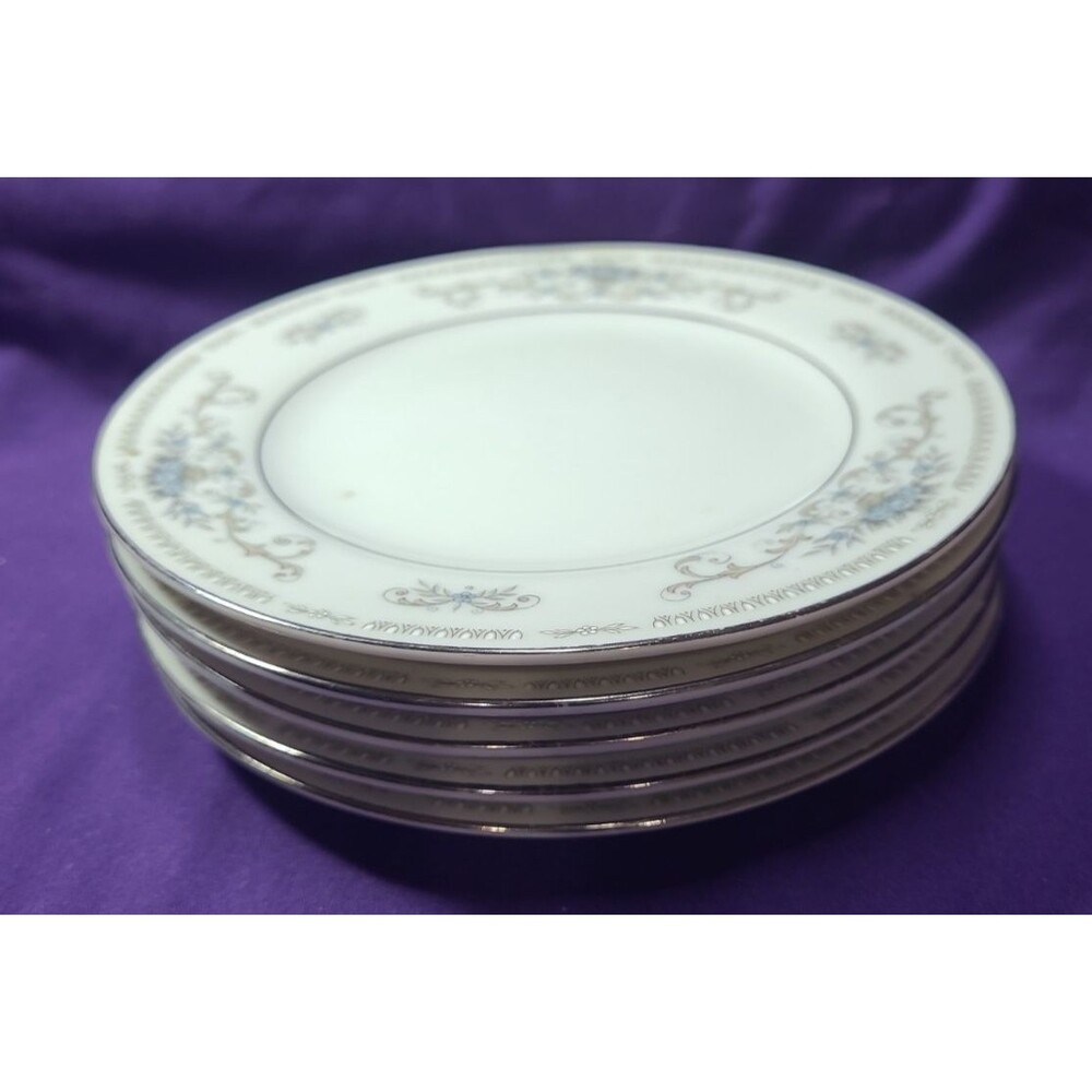 Set Of 5 Diane By Wade Fine Porcelain China 6-3/8" Bread Plates Retired SP99